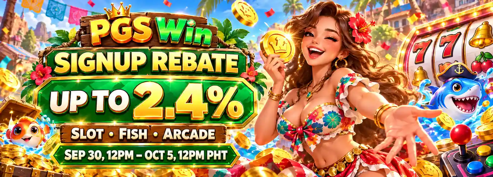 New Player 14-Day Signup Rebate &ndash; Up to 2.4%